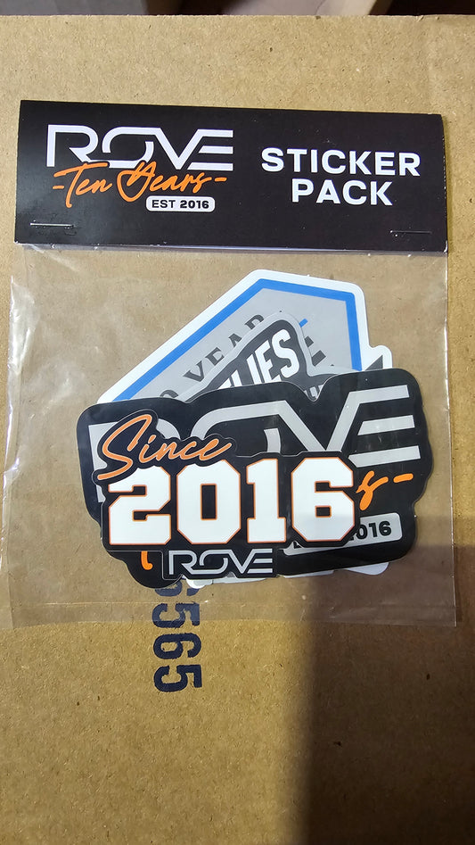 10 Year Rove Sticker Pack